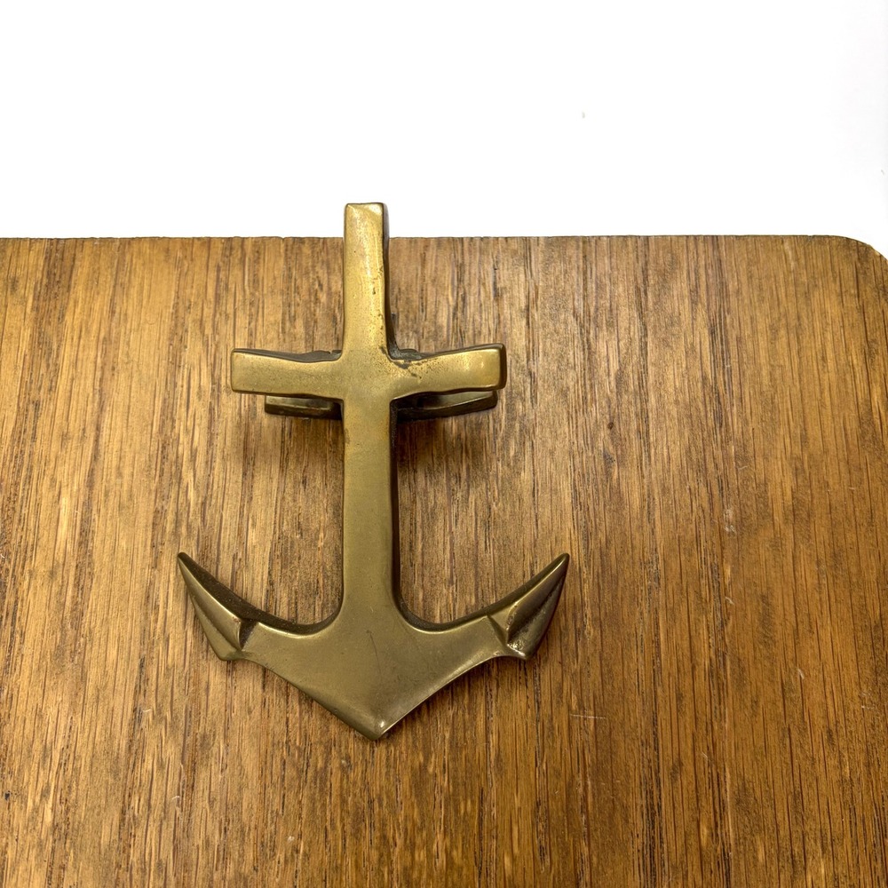 Vtg PENCO Nautical Wooden Clipboard Brass Anchor Clip Made in Taiwan Coastal MCM - Picture 10 of 13